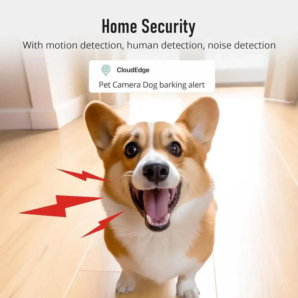 PARIS RHÔNE 2K Pet Camera, 360°View Dog Camera Treat Dispenser